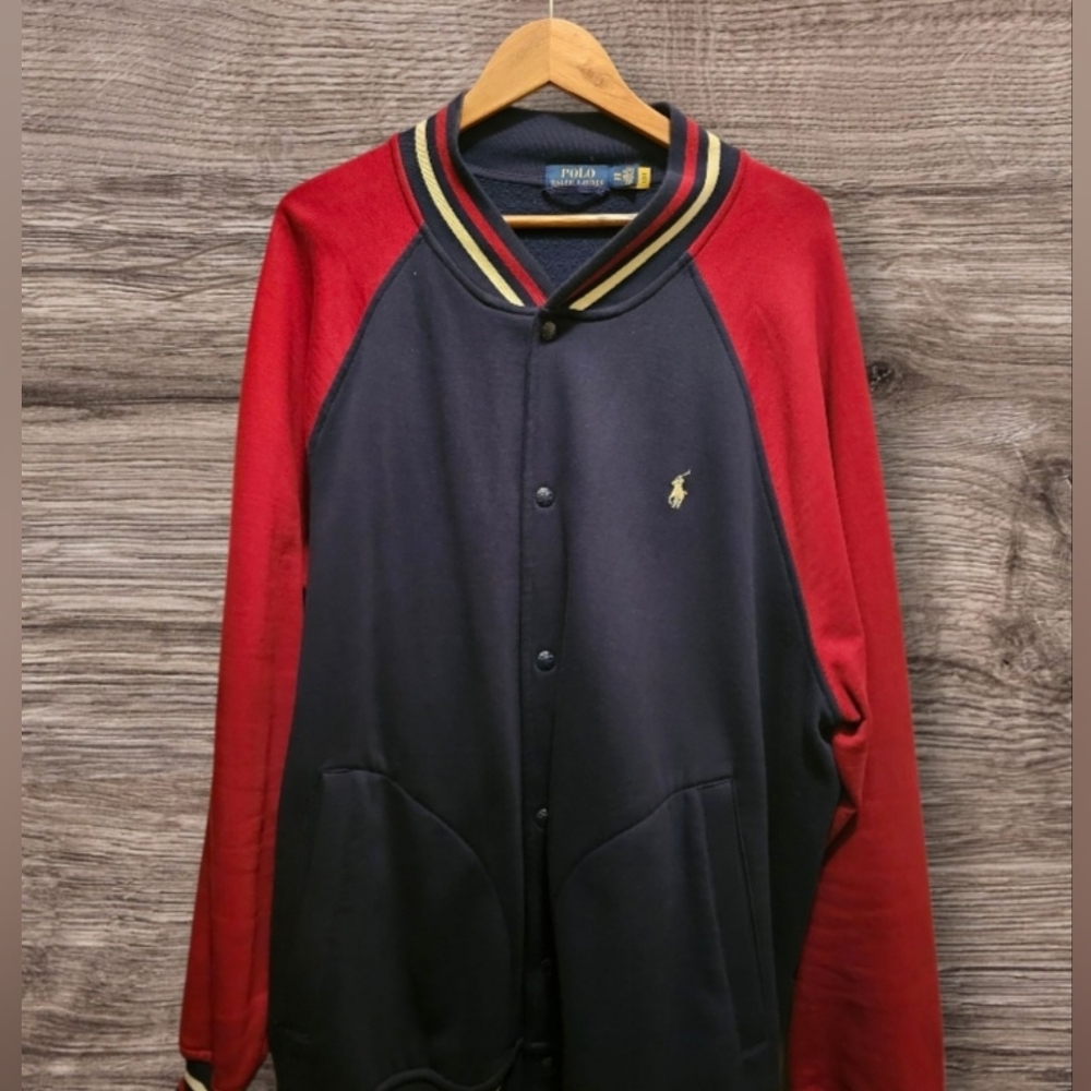 Polo by Ralph Lauren Red and Blue Varsity Jacket 2xb
